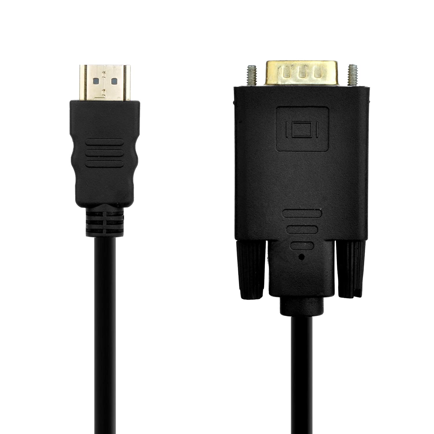 ZasLuke HDMI to VGA Gold Plated Active Video Adapter Cable 1080P HDMI Digital to VGA Analog Converter Cable (6 Feet/ 1.8 Meters) ZasLuke HDMI to VGA Gold Plated Active Video Adapter Cable 1080P HDMI Digital to VGA Analog Converter Cable (6 Feet/ 1.8 Meters)
